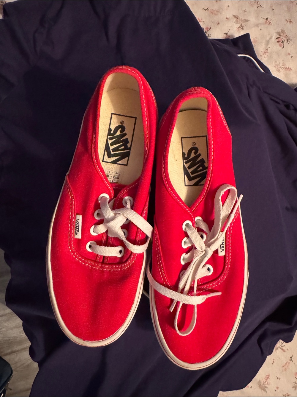 Vans men’s or woman’s Red Canvas Low-Top Sneakers